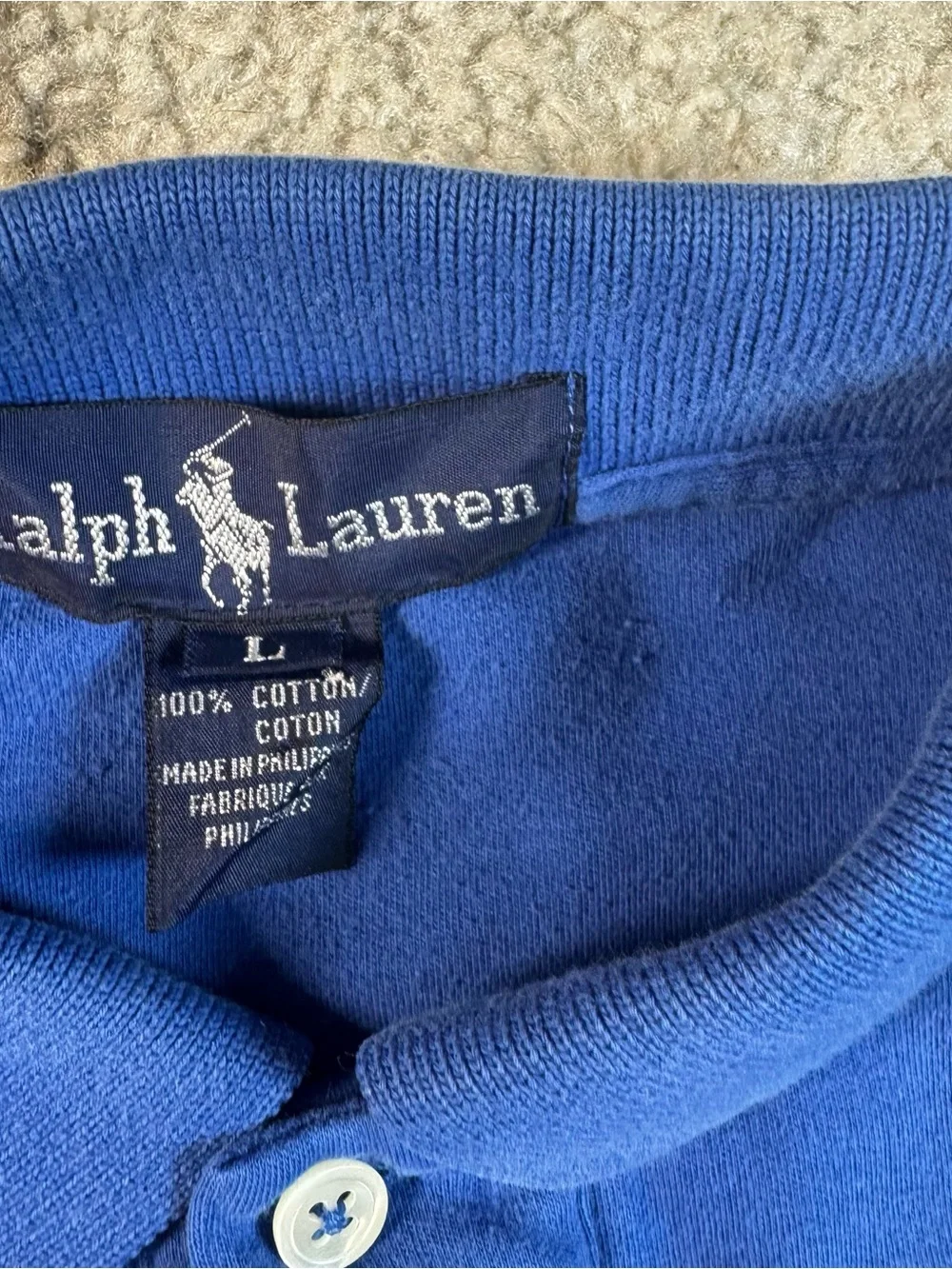Ralph Lauren Men's Royal Blue Polo with Yellow Pony